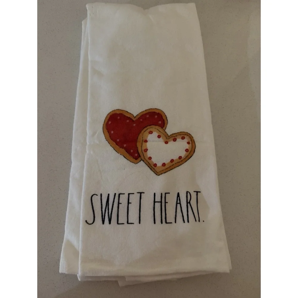 Rae Dunn Valentines Day Sweet Heart Kitchen Towels Set of 2 New